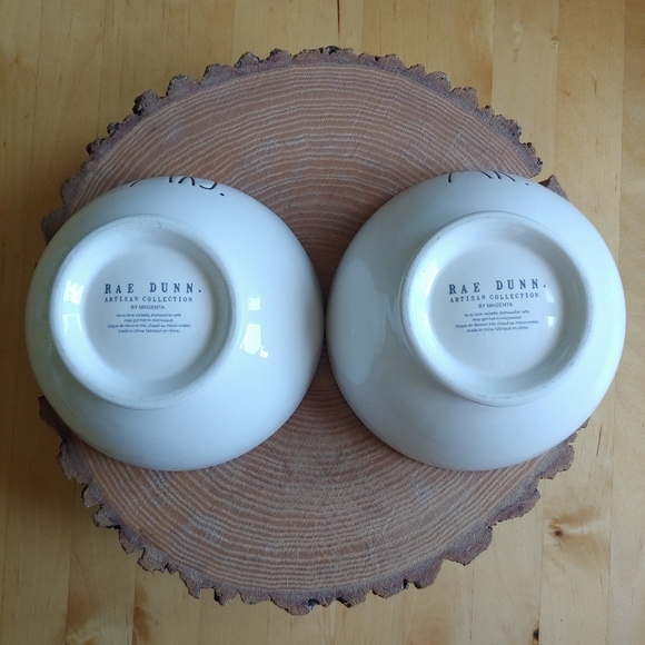 Rae Dunn Mr Mrs Cereal Soup Bowls Set Wedding - Picture 11 of 11